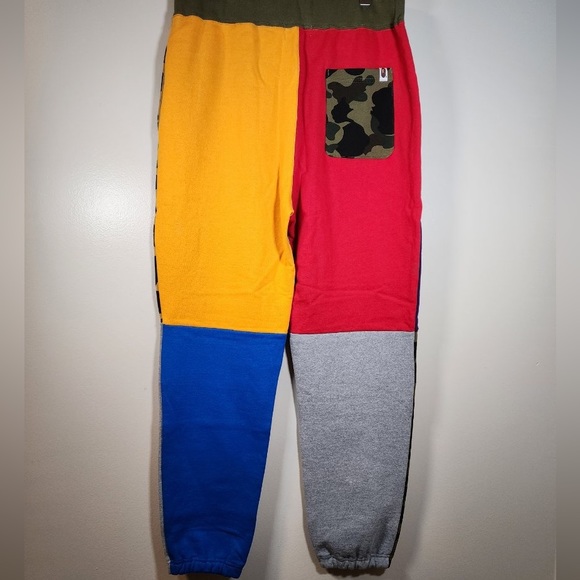A Bathing Ape Mix Camo Patch Work Sweatpants - Picture 2 of 8